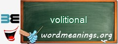 WordMeaning blackboard for volitional